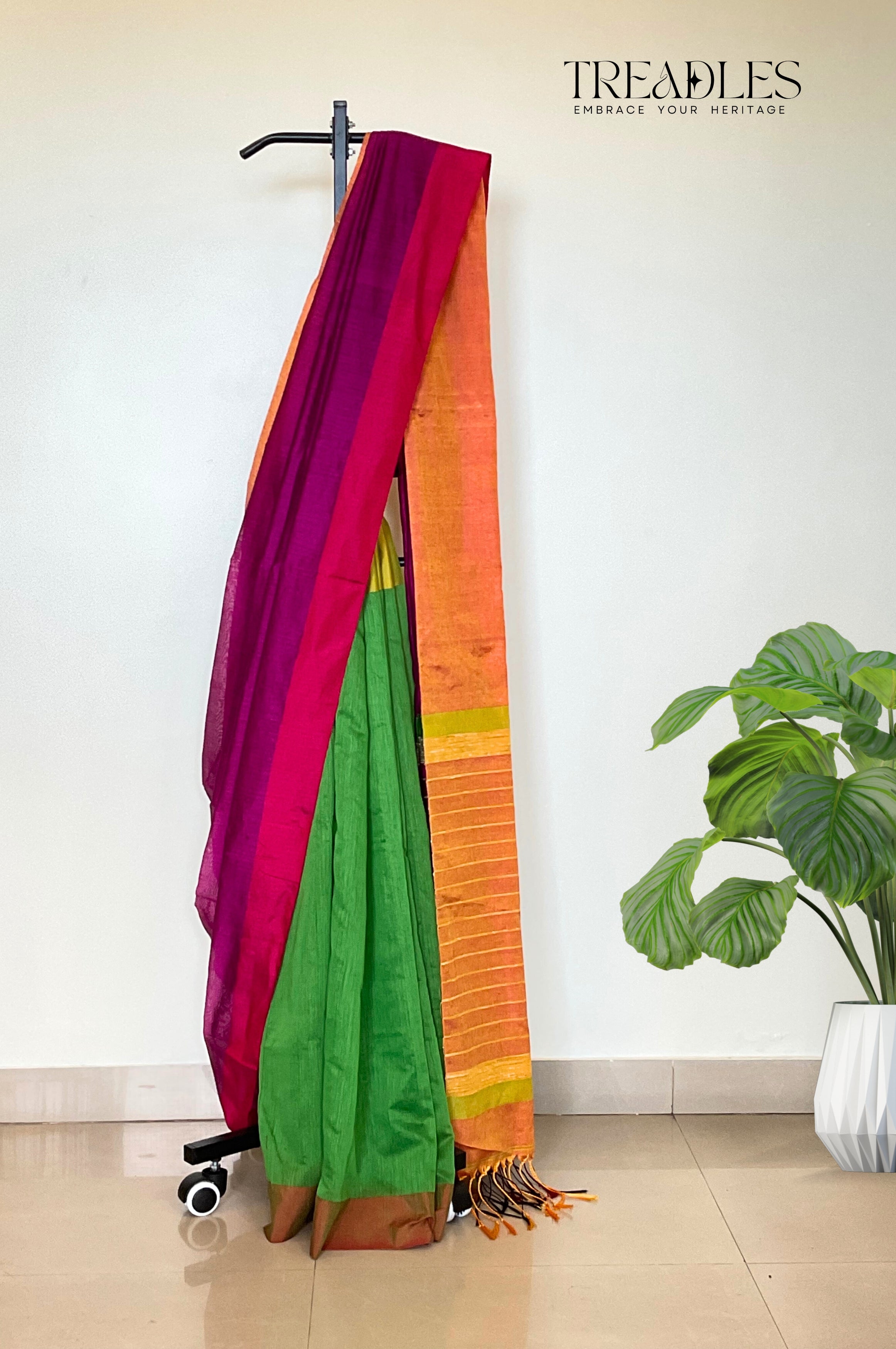 Multi Colored Cotton Silk Saree