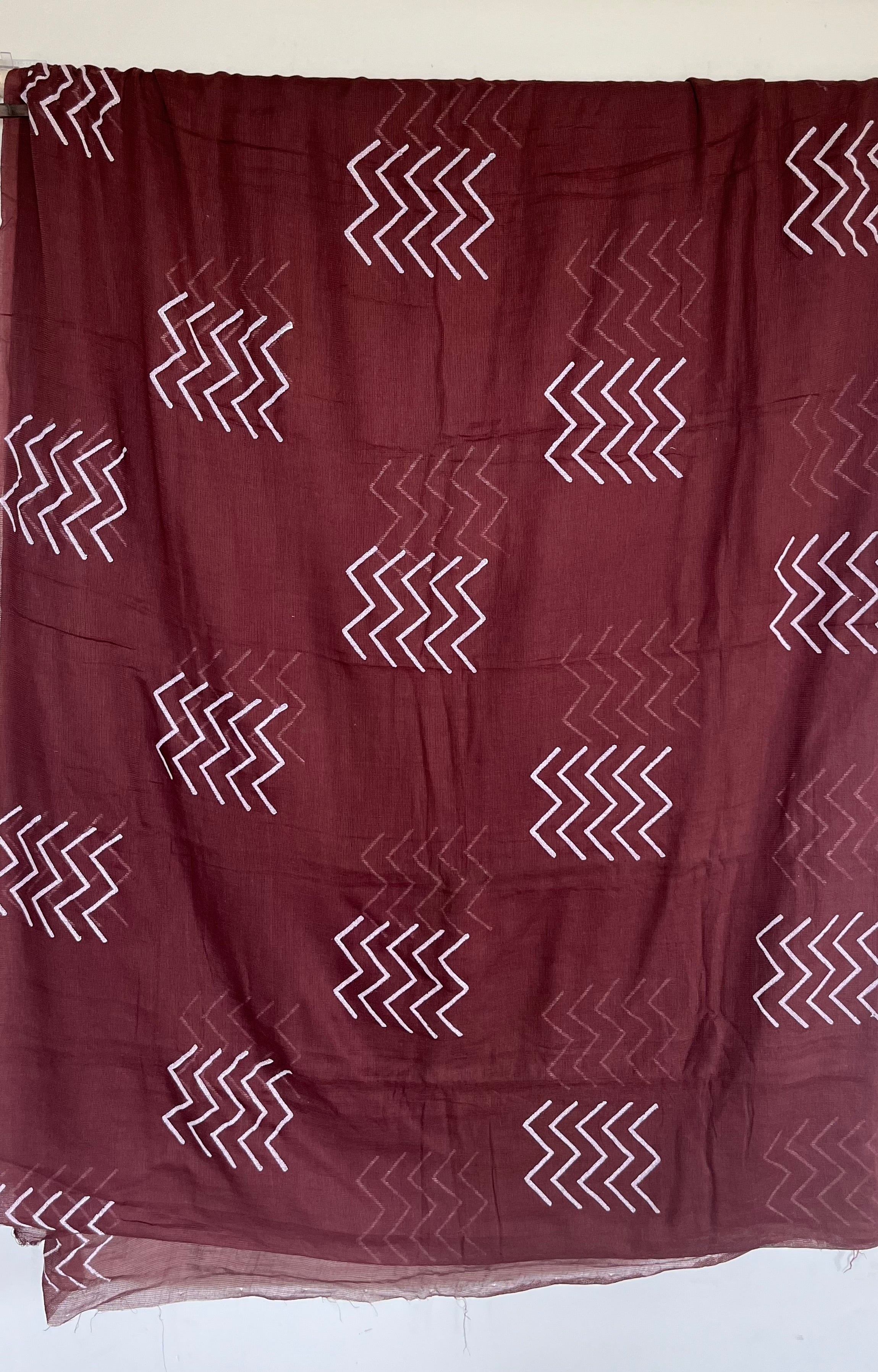 Chocolate Brown Mulmul Saree